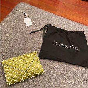 New Stunning Baxter Clutch in green FROM ST XAVIER